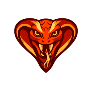 Image of red snake presenting logo of KamaShop.io
