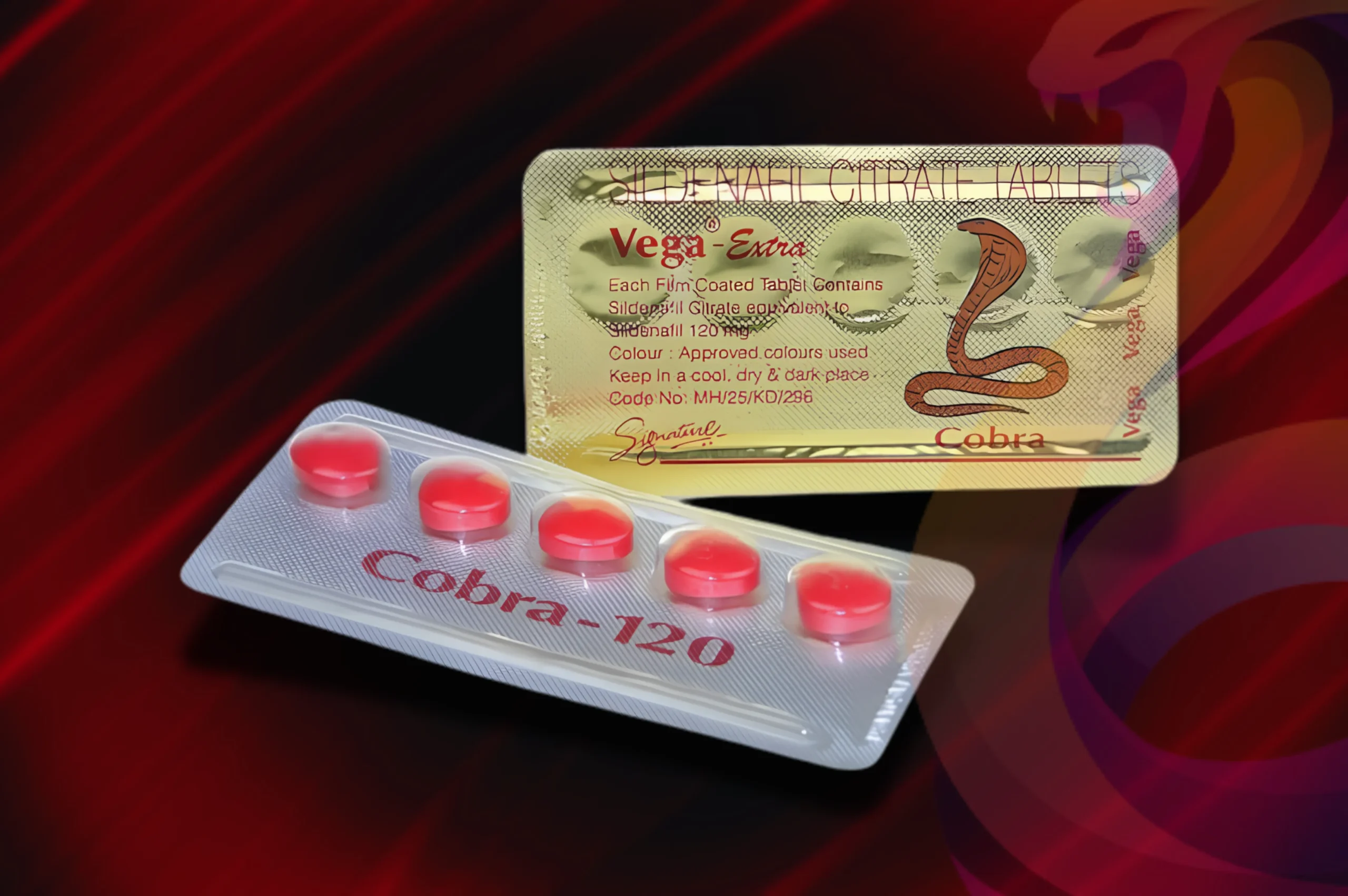 Cobra 120 mg blister detail