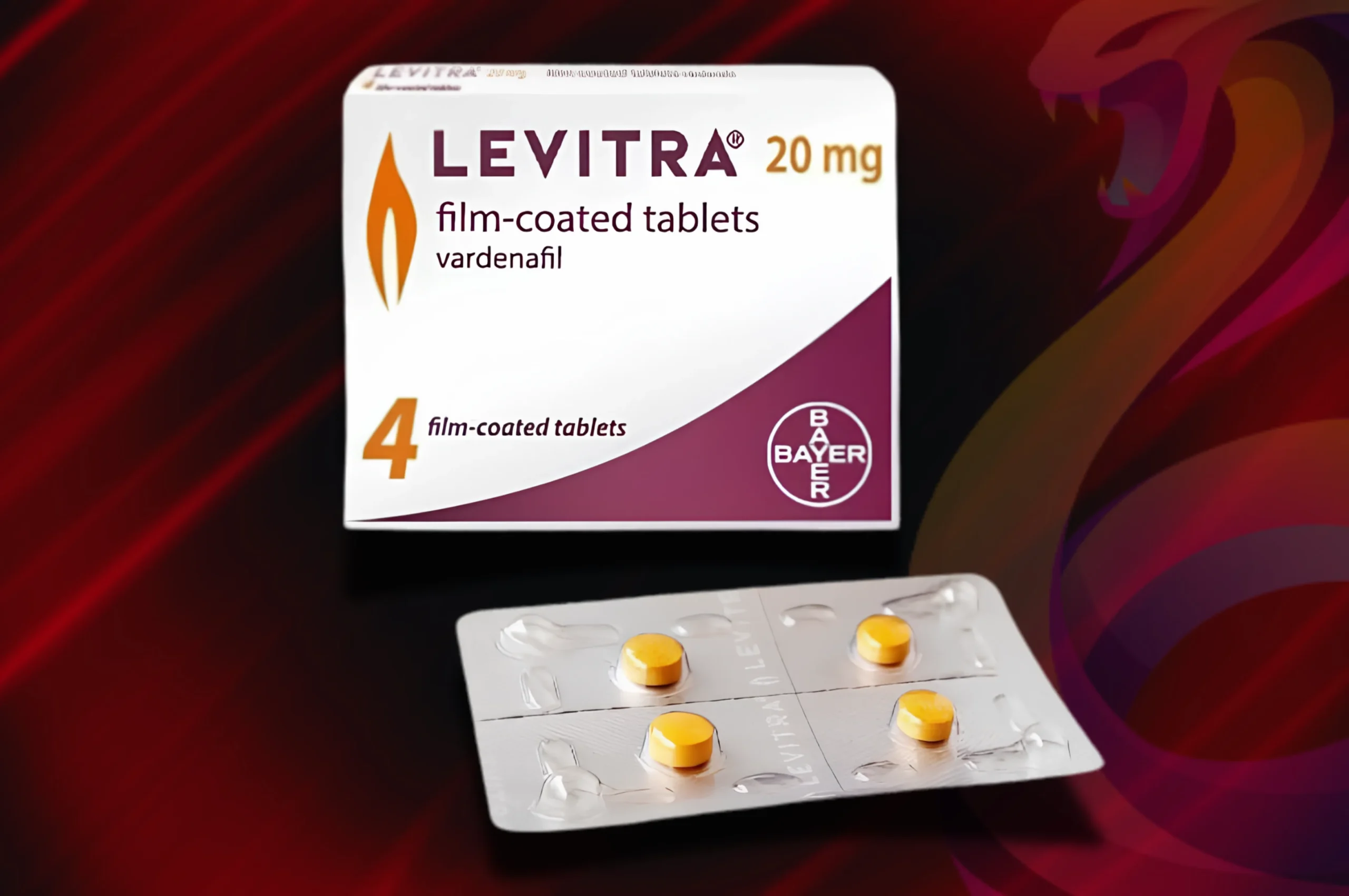 Levitra 20 mg packaging and blister