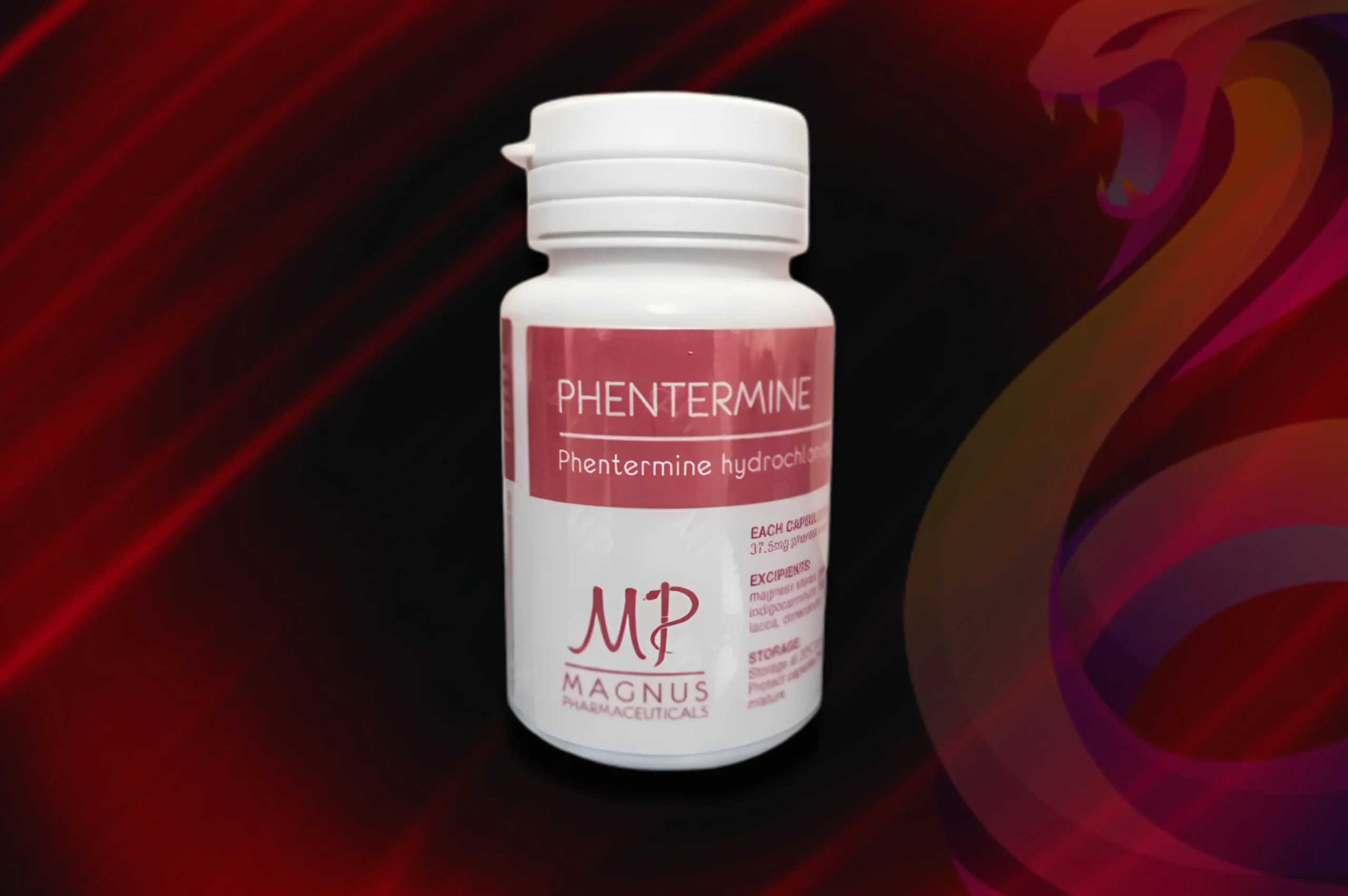 Phentermine packaging detail