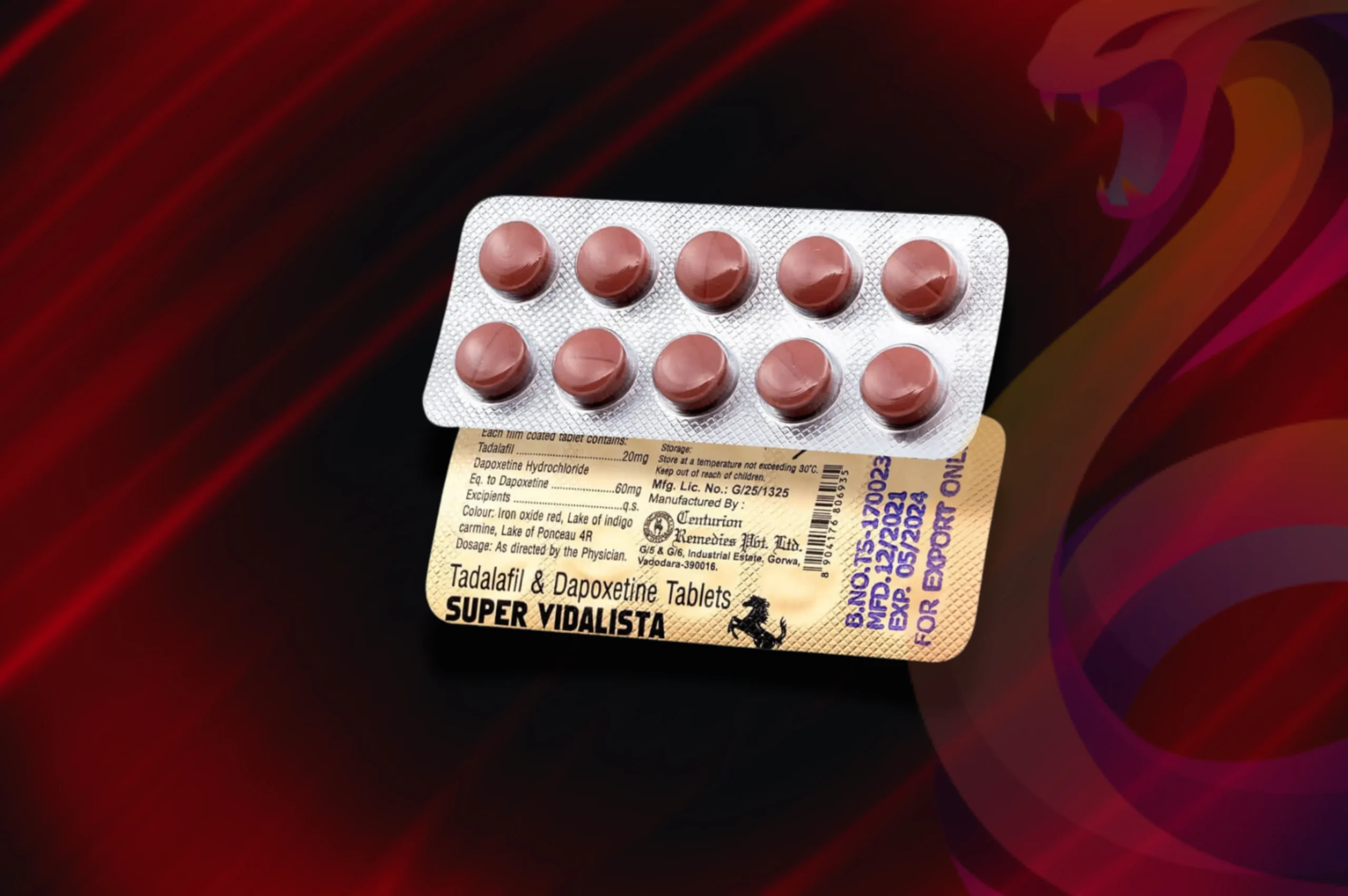 Super Vidalista 20/60 mg blister detail