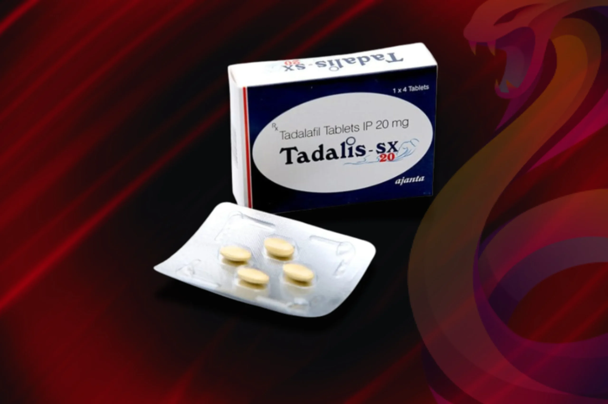 Tadalis SX 20 mg packaging and blister